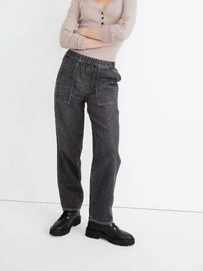 Madewell M Tall Pull-On Relaxed Jean in Chelford Wash - EUC